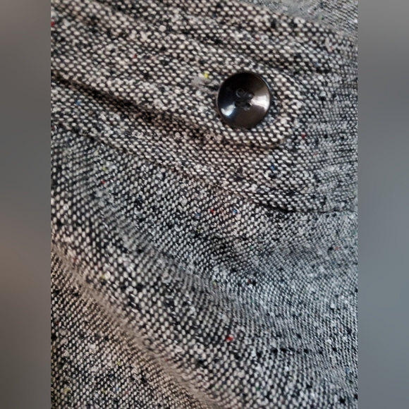 Wool Blend Tweed Wide Leg Pants - Picture 3 of 6